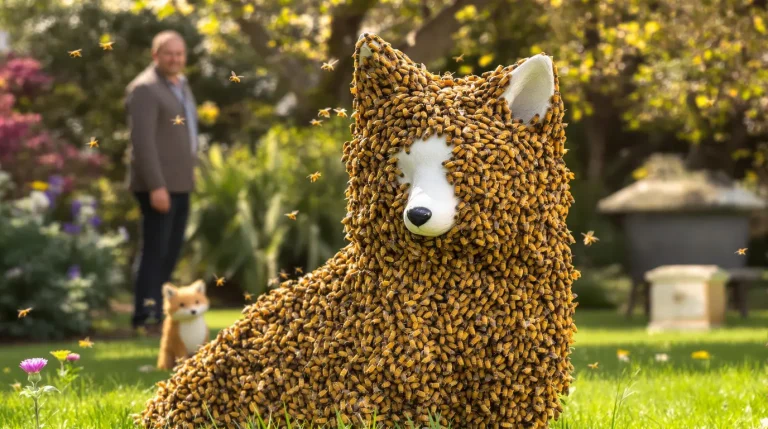 Dampierre-en-Montagne : un essaim d’abeilles se forme sur une sculpture étonnante, voici pourquoi